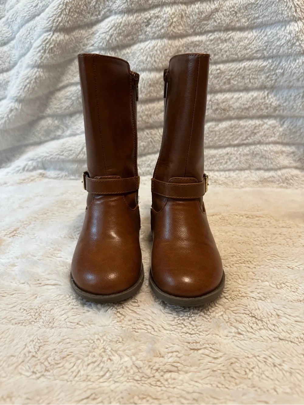 Gymboree Girls Brown Mid-Calf Buckle Boots